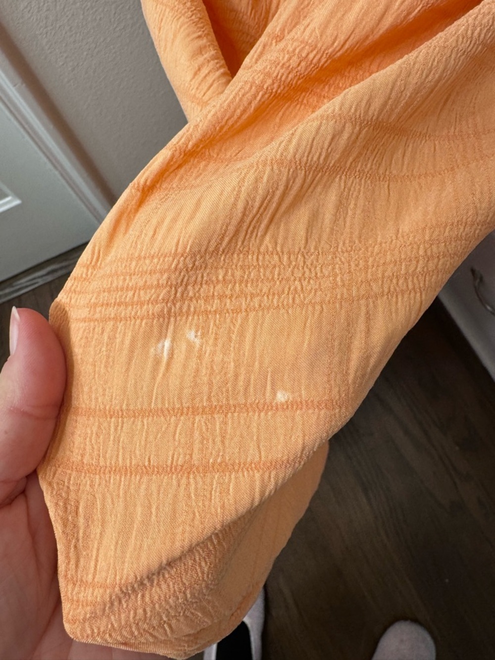 Peach Smocked Maxi Dress - Picture 3 of 5